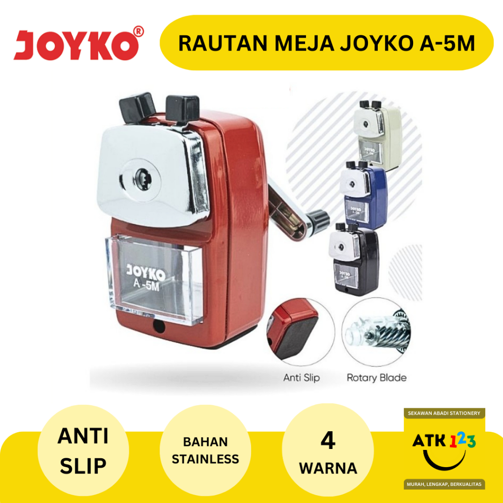 Jual Sharpener Rautan Meja Putar Joyko A 5m Stainless Ongotan Serutan