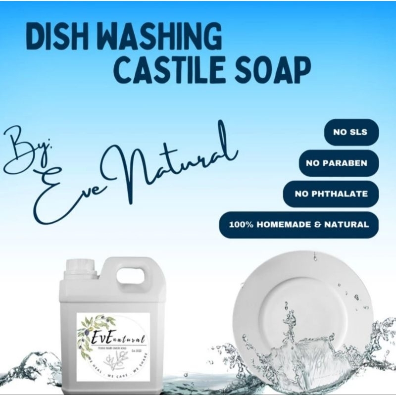 Jual Eve Natural Dish Washing Castile Soap / Sabun Cuci Piring Natural