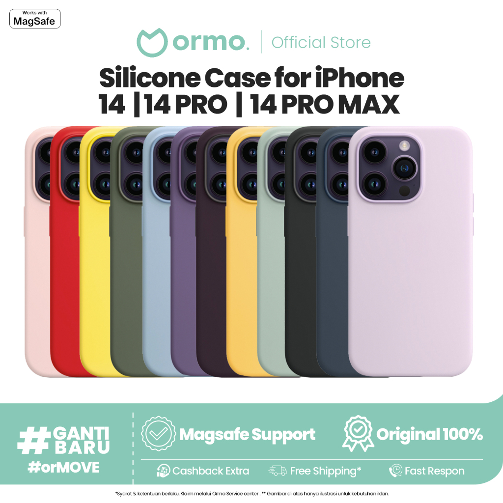 Jual Ormo Silicone Case Magsafe iPhone 14 | 14 Pro | 14 Pro Max