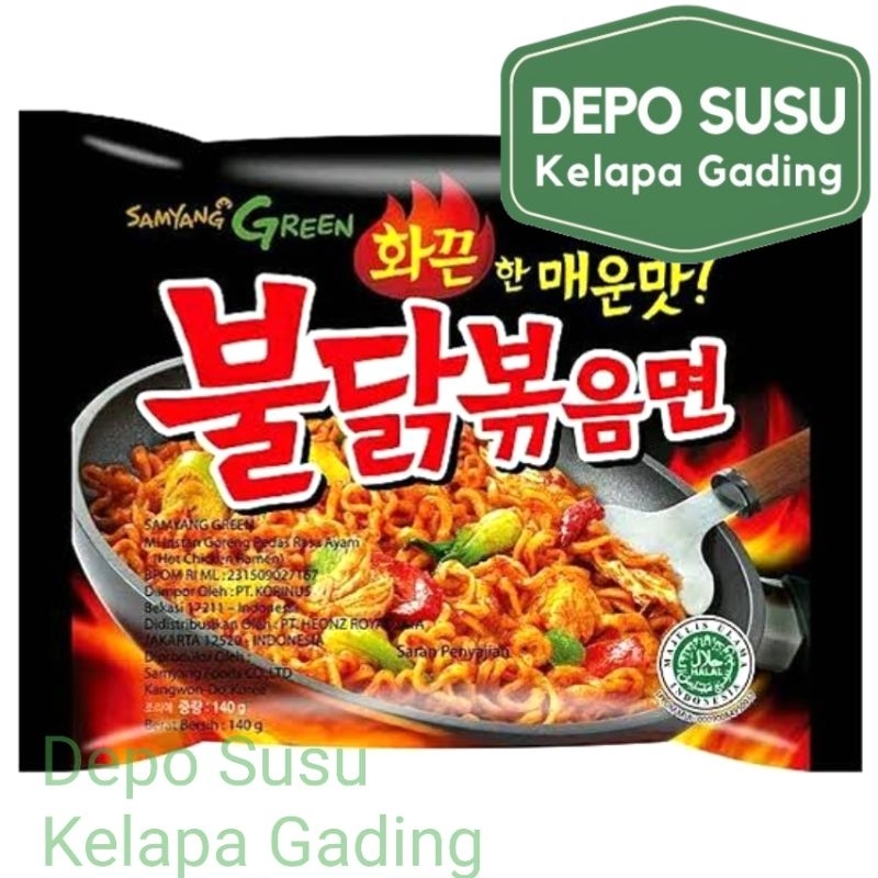 Jual Samyang Green Original Buldak Chicken Hot Spicy Ramen 140gr ...