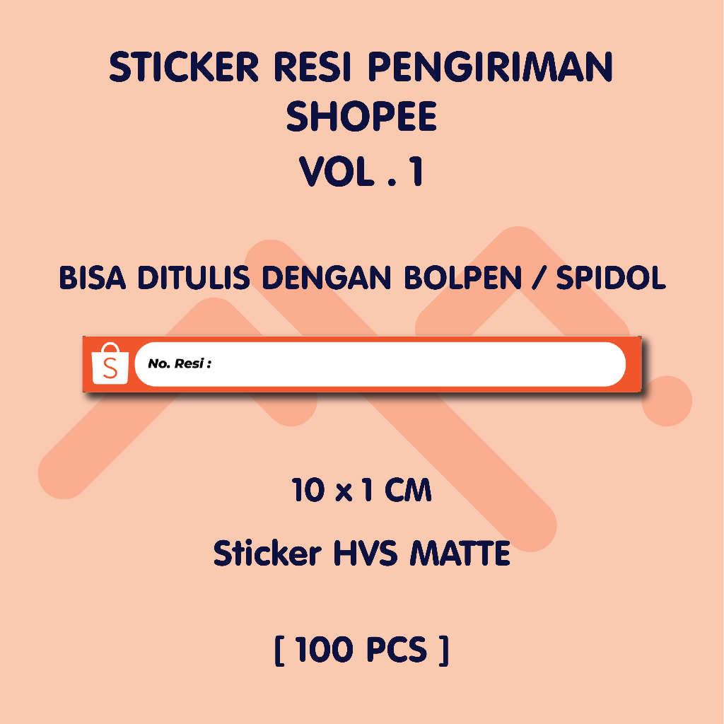 Jual [100 PCS] Sticker Resi / Sticker HVS 10 x1 CM | Shopee Indonesia