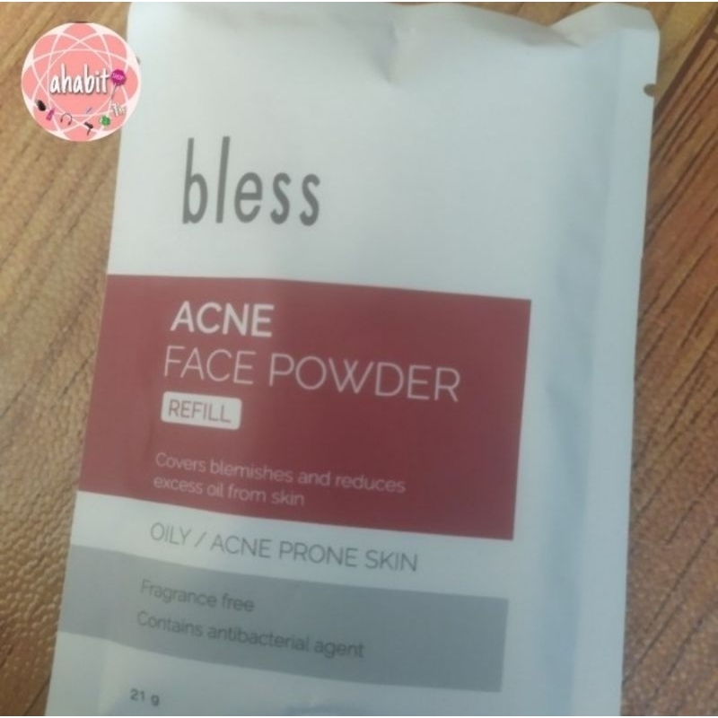 Jual BLESS Acne Face Powder Refill IVORY-25gr UV Protection Anti ...