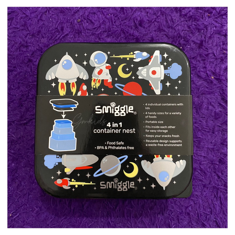 Jual Smiggle Container 4 in 1 Original Tempat Snack Smiggle | Shopee ...