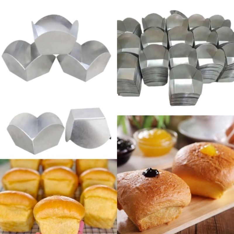 Jual 6pcs loyang cetakan roti bluder aluminium | Shopee Indonesia