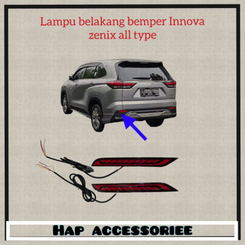 Jual LED Reflector Innova zenix 2023 - LED bumper belakang Innova zenix ...