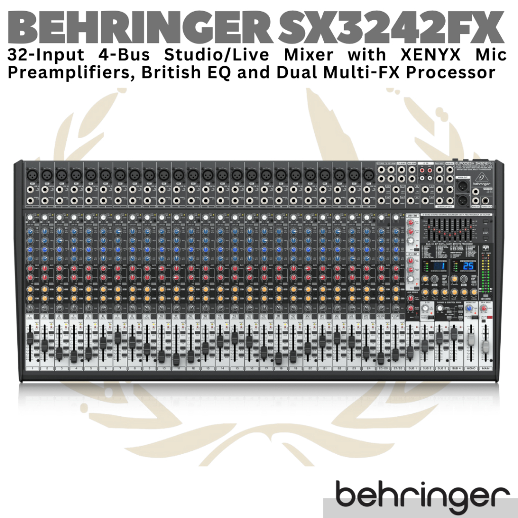 BEHRINGER EURODESK SX3242FX 32 Channel 4 Bus Studio/Live Mixer With