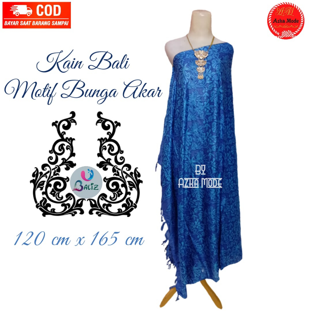 Jual Kain Bali Pantai - Kain Bali Motif Bunga Akar rumbai Standar ...