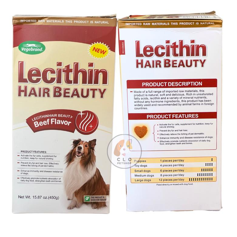 Jual Vegebrand Lecithin Hair Beauty Beef Flavor 450gr vitamin anjing