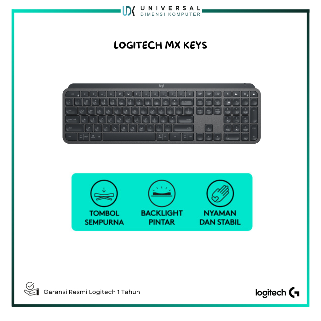 Jual Logitech MX Keys Keyboard Wireless Bluetooth Backlit | Shopee ...