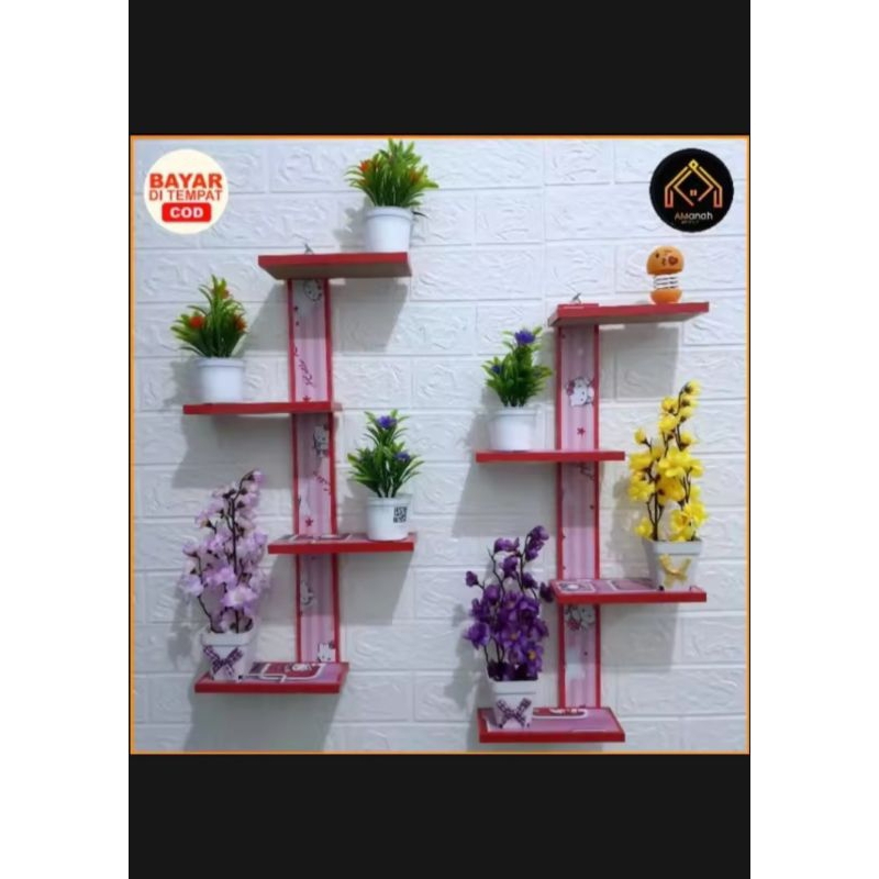Jual Rak dinding model Zig Zag minimalis - Rak hias Dinding | Shopee