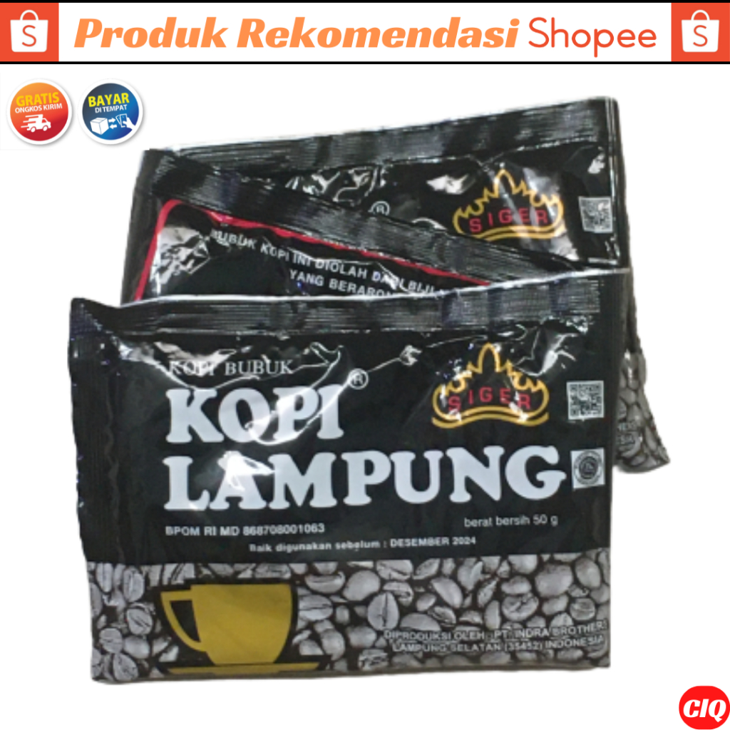 Jual Kopi Lampung Cap Siger Asli Kopi Robusta Original Kemasan 250 gram