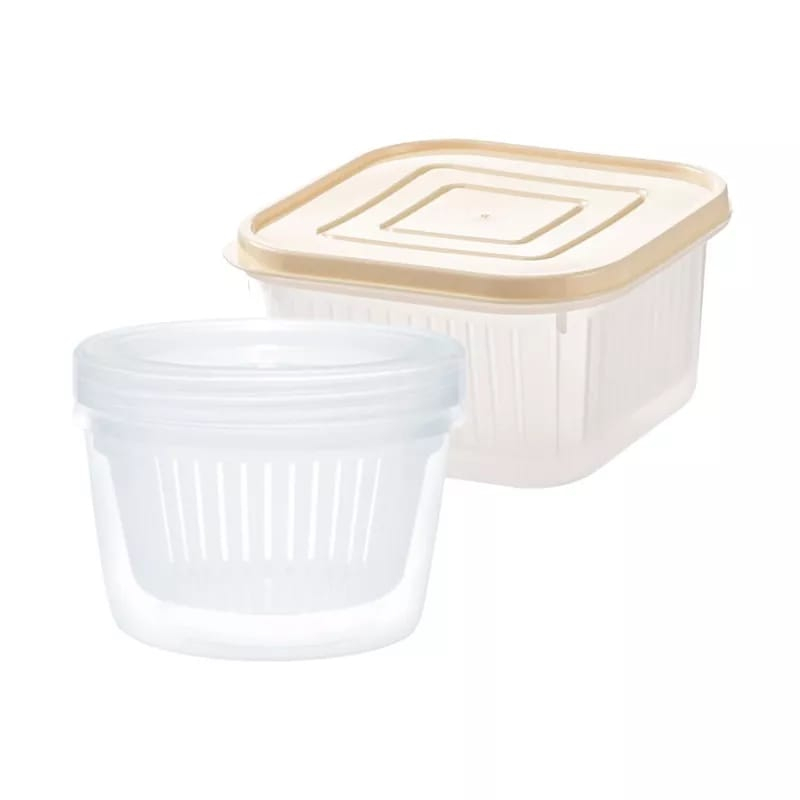 Jual Toples Bulat / Kotak Kontainer / Box Plastik Kulkas Dengan Tirisan ...