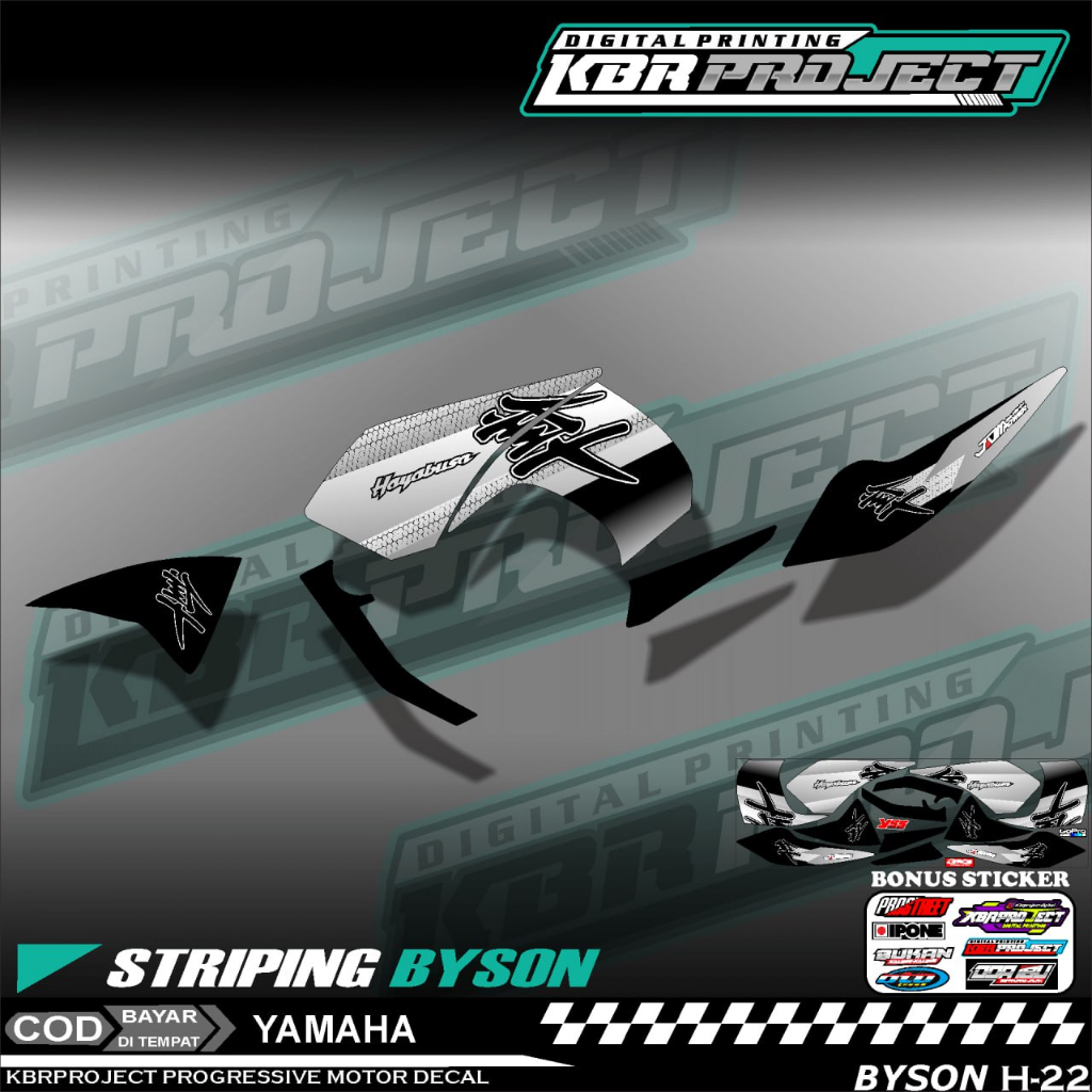 Jual BYSON STIKER PREMIUM MOTOR KEREN LIS VARIASI YAMAHA DESAIN RACING ...