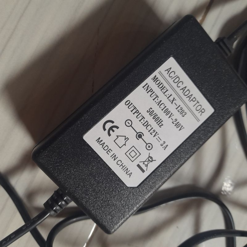 Jual AC/DC ADAPTOR POWER SUPPLY 12V 3A KABEL PANJANG ( 5 METER ...