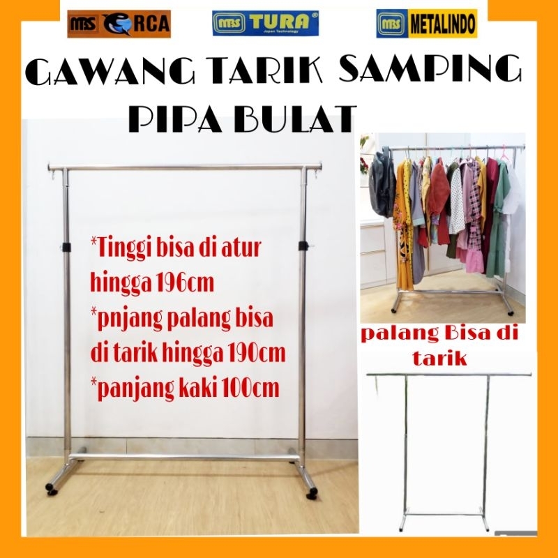 Jual Gantungan Baju Gawang Hanger Display ( GAWANG TARIK SAMPING PIPA ...