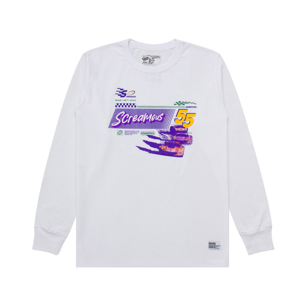 Jual Screamous Kaos GAMESOME T-Shirt Longsleeves GT 55 WHITE | Shopee ...