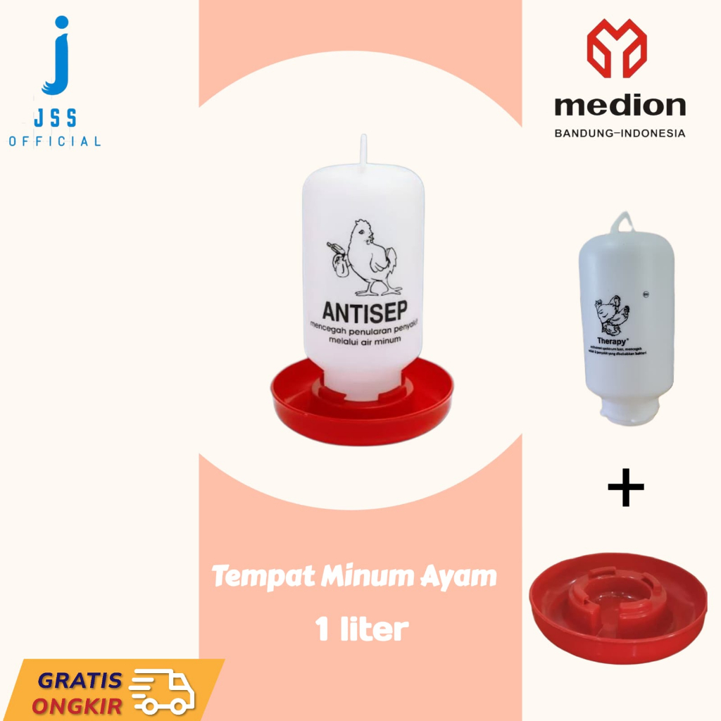 Jual Tempat Minum Ayam Mini 1 Liter By Medion Shopee Indonesia 9880