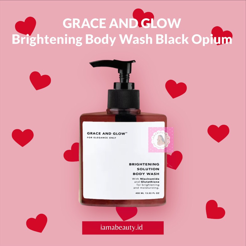 Jual Grace And Glow Brightening Body Wash Black Opium | Shopee Indonesia