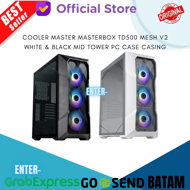 Jual COOLER MASTER MASTERBOX TD500 MESH V2 BLACK MID TOWER PC CASE ...