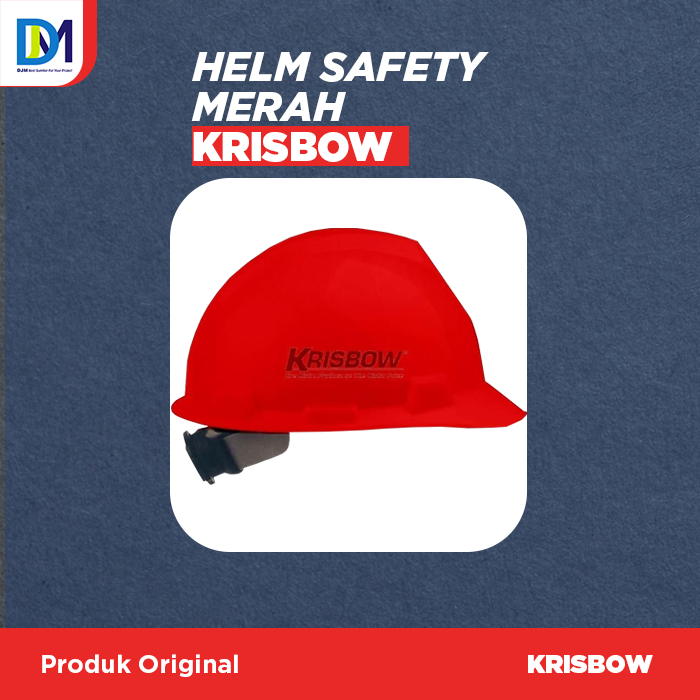 Jual HELM SAFETY MERAH KRISBOW/HELMET FRONT BRIM RED/HELM PROYEK