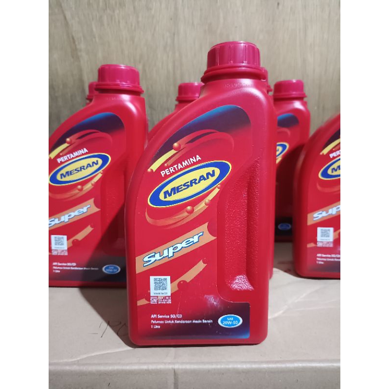Jual Oli Mesin Pertamina Mesran super SAE20W-50 1liter Original ...