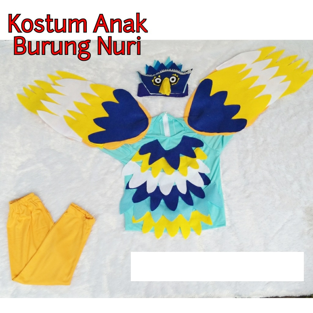 Jual Kostum Burung Nuri Karnaval Anak Parade Drama Hewan Bird Costume ...