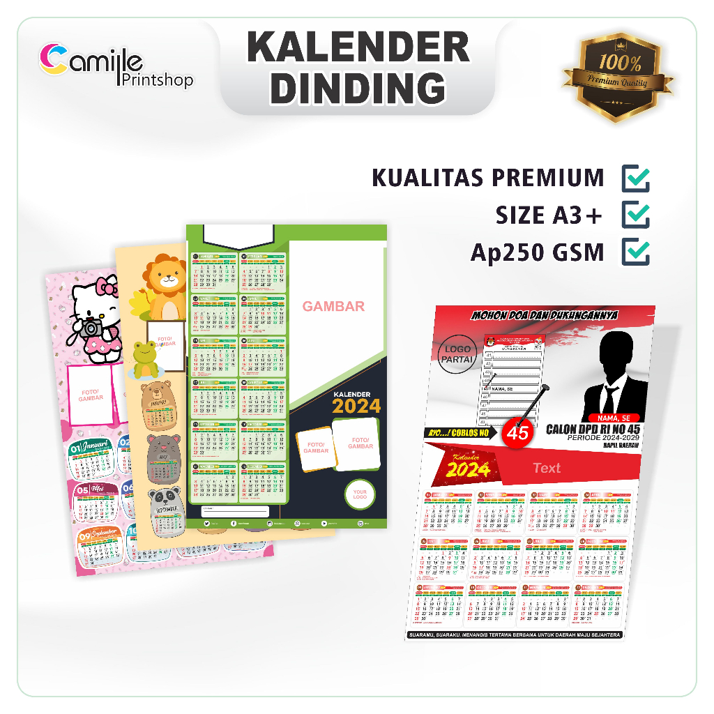 Jual Cetak Kalender Dinding Custom | Shopee Indonesia