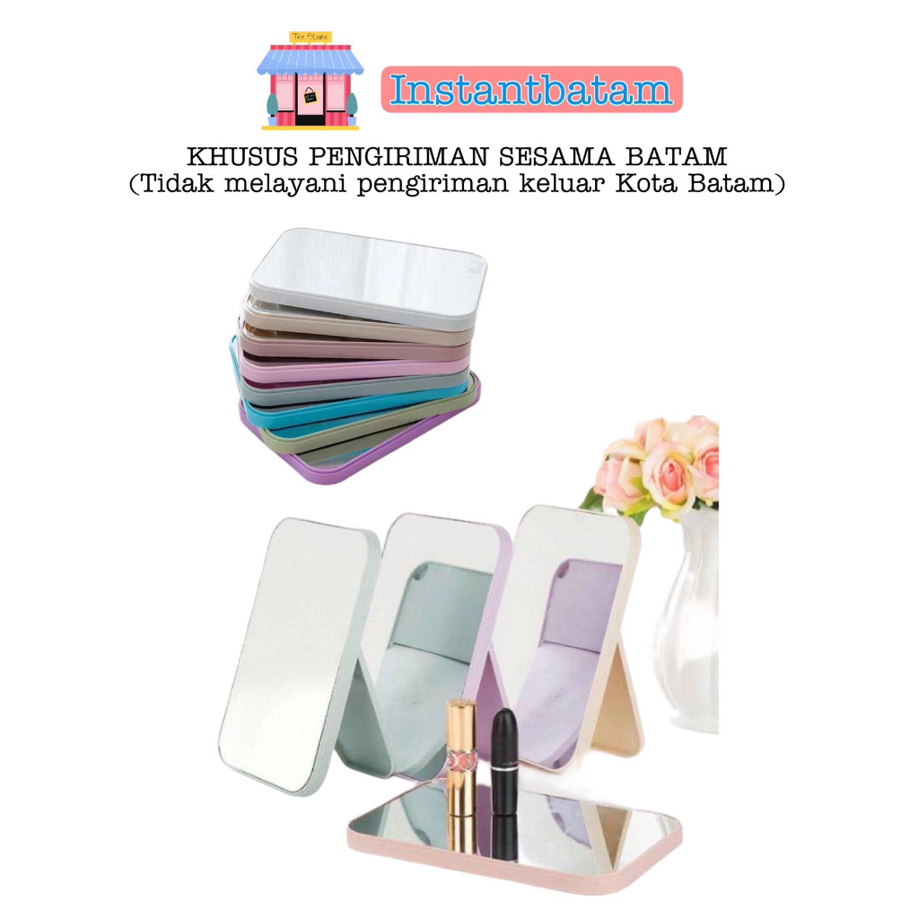 Jual Cermin Lipat Persegi Portable Beauty Mirror Kaca Rias Make Up Shopee Indonesia