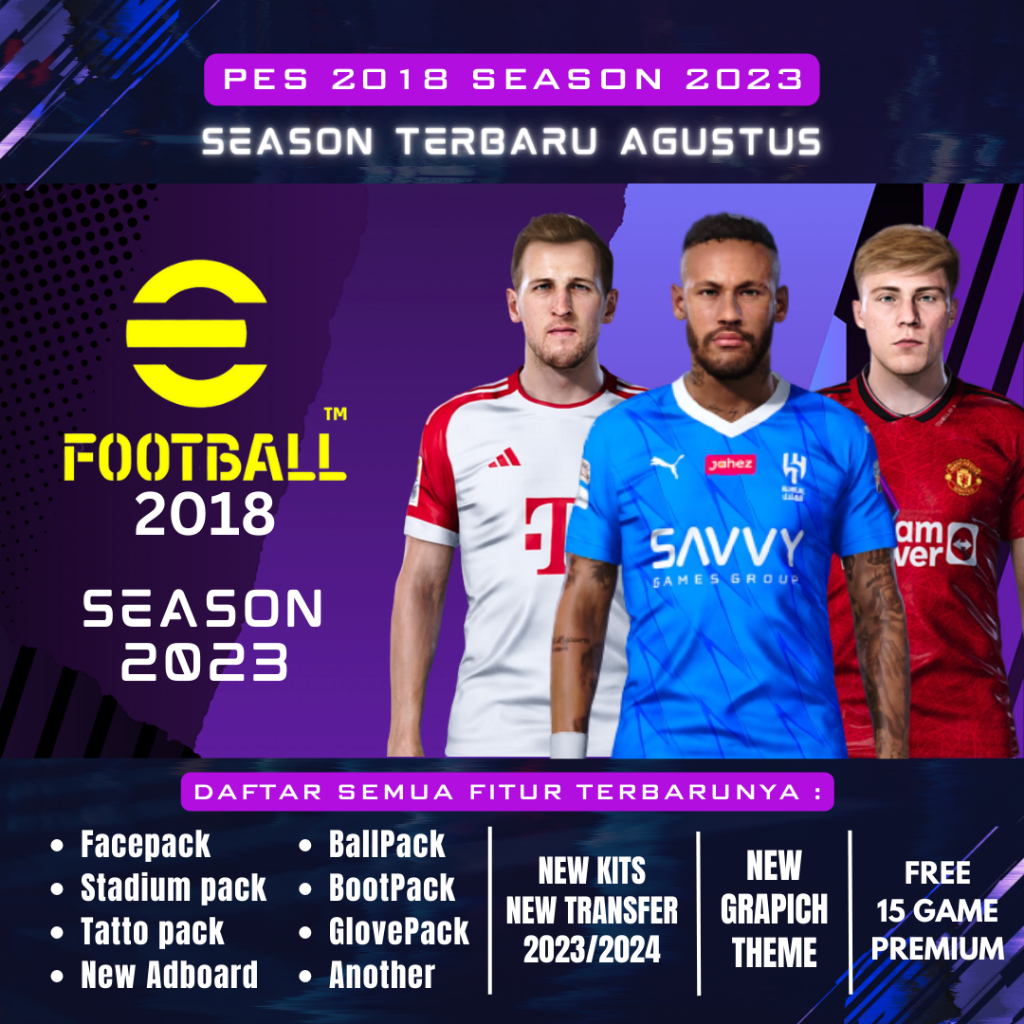 Jual PES 2018 SEASON AGUSTUS 2023/2024 GAME PC GAME LAPTOP Shopee