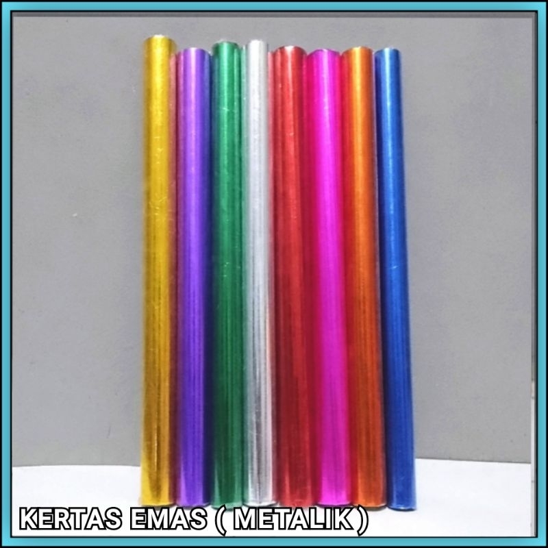 Jual Kertas Emas Metalik Kertas Mas Warna Warni Isi Lembar Shopee Indonesia