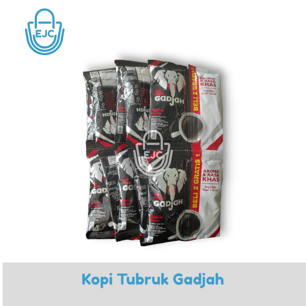 Jual KOPI TUBRUK GADJAH / KOPI + GULA TERPISAH / KOPI GADJAH ISI 10 + 5