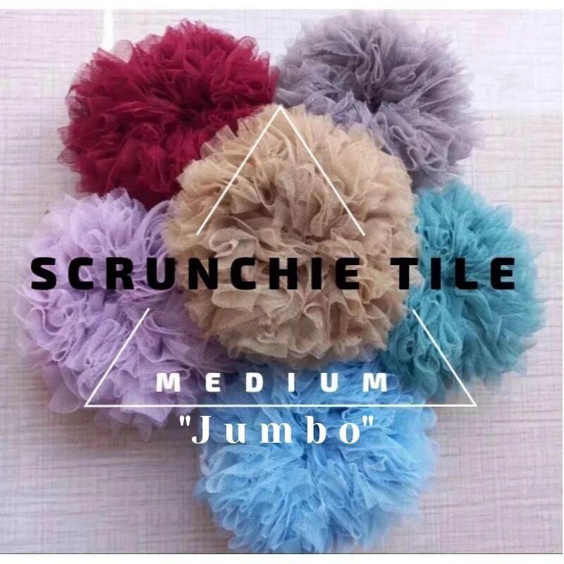 Jual Cepol Volume SCRUNCHIE TILE TULLE JUMBO 20 CM | Shopee Indonesia