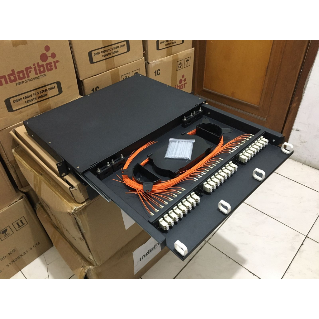 Jual OTB Fiber Optic Rackmount 48 core LC Sliding rail | Shopee Indonesia