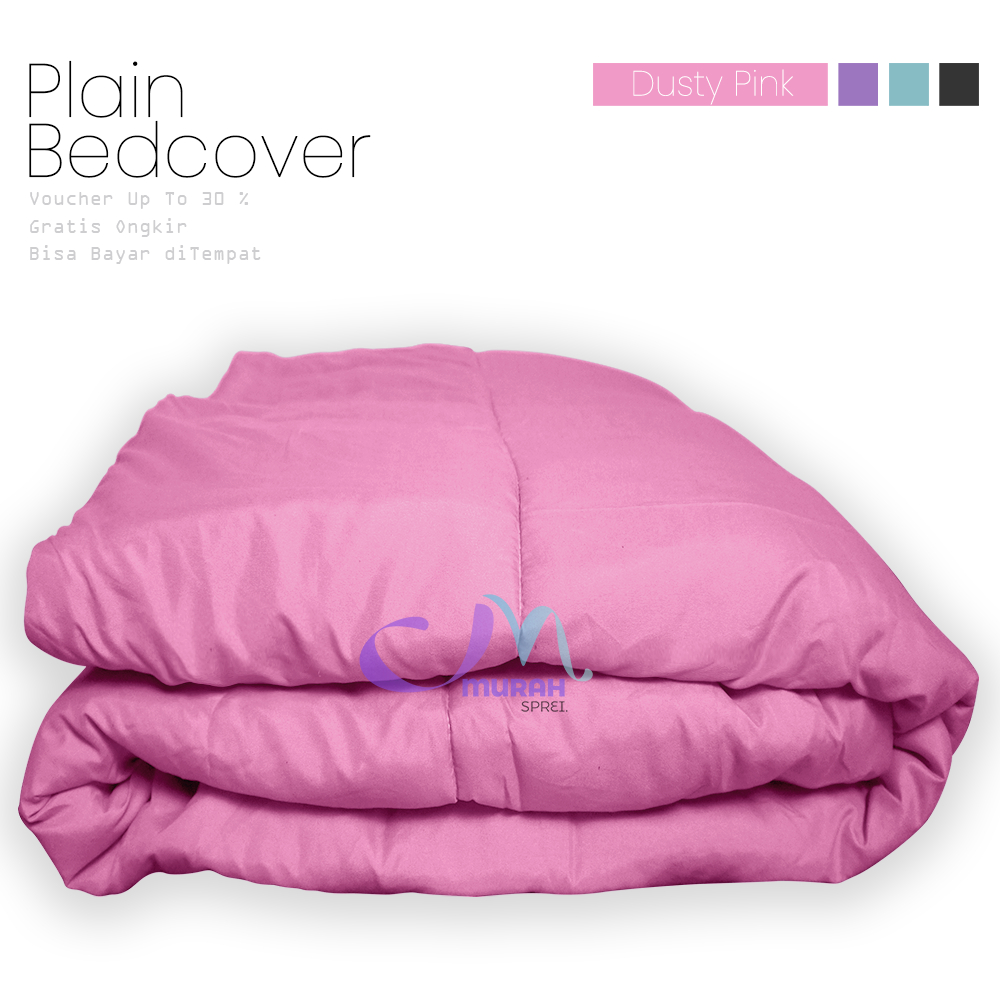 Jual Beddo Bedcover Only 120x220 150x220 180x220 Double Plain/polos ...