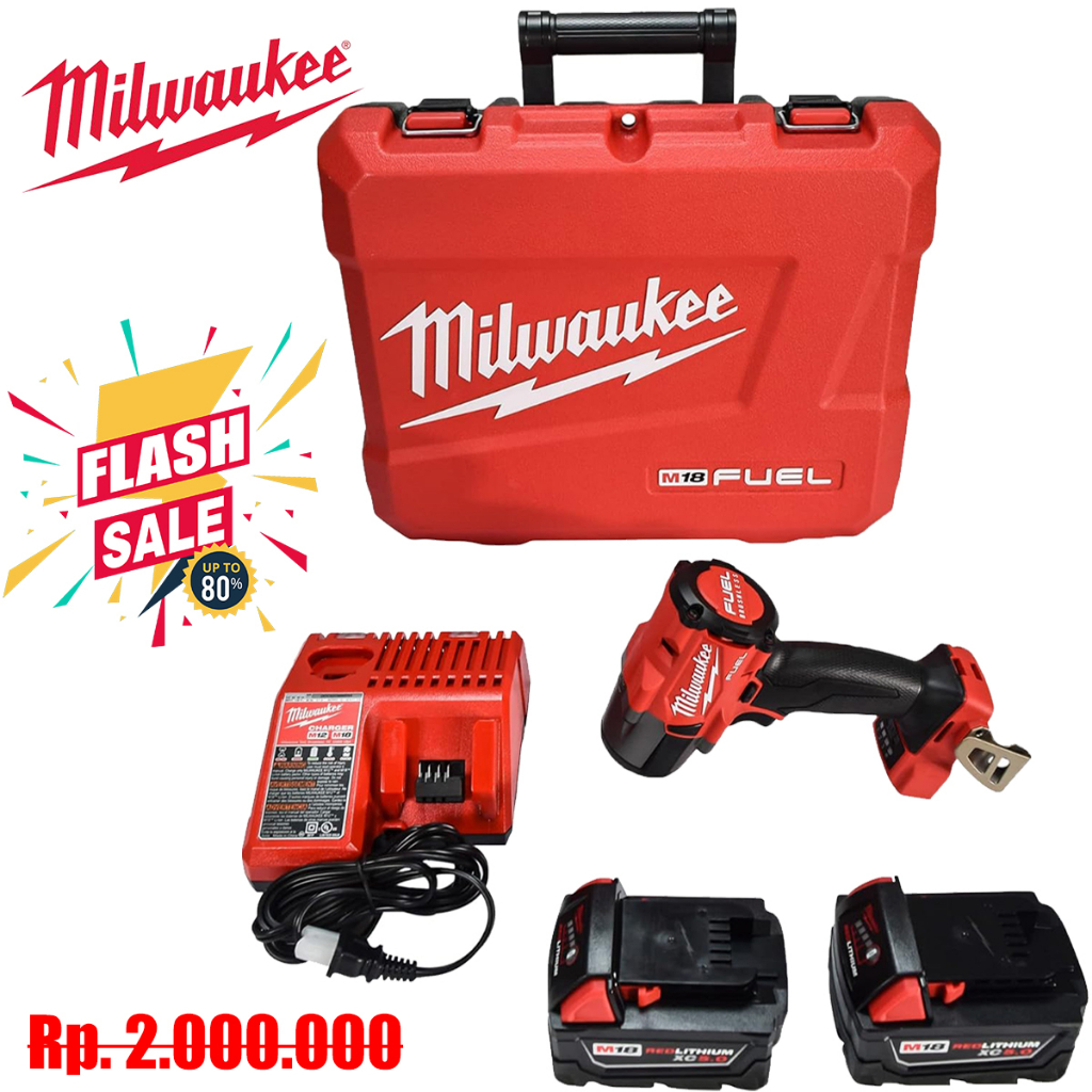 Jual PROMO MILWAUKEE Mesin Bor Pembuka Buka Baut Baterai Cordless ...