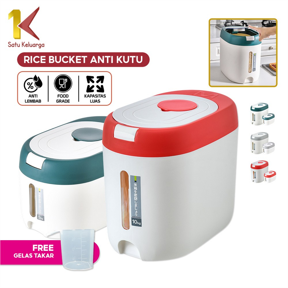 Jual Satu Keluarga Dispenser Beras 5KG/10KG Free Gelas Takar C882 Rice
