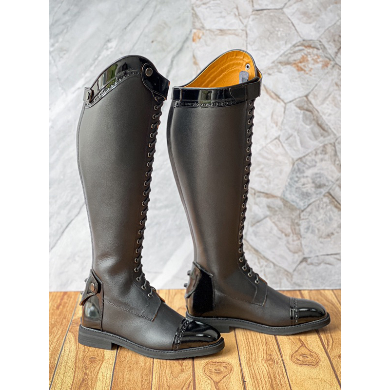 Jual NEW Ridding Boots WSICX Derby With Brogue & Glosy Leather Sepatu ...