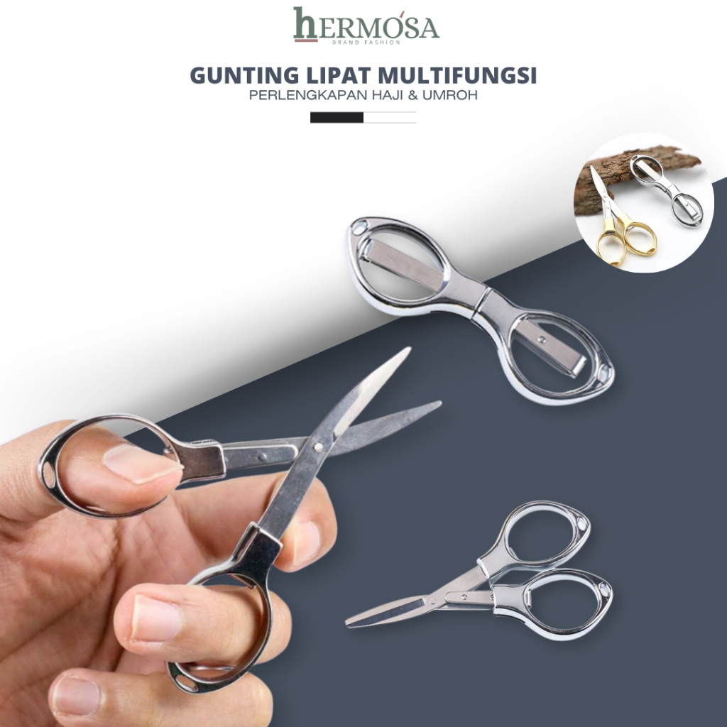 Jual HERMOSA Gunting Lipat Stainless Portable Premium Perlengkapan Haji ...