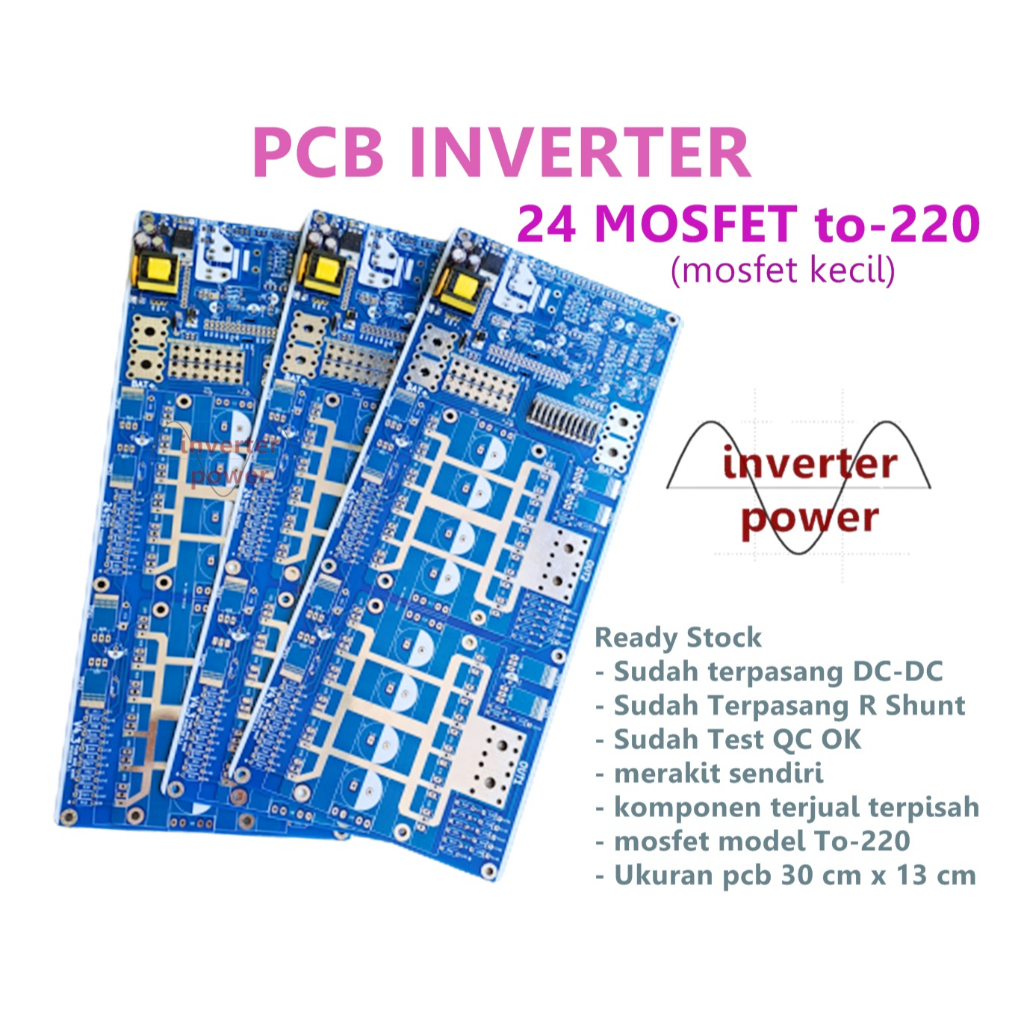 Jual PCB frequency pure sine wave inverter pcb 12V24V36V48V60V To-220