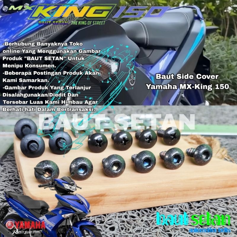 Jual Baut Fullset Cover Body Belakang Mx King Baut Body Mx King Shopee Indonesia