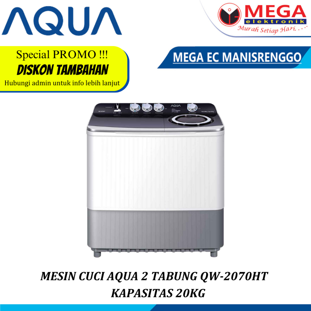 Jual Mesin Cuci Aqua Tabung Qw Ht Kapasitas Kg Shopee Indonesia