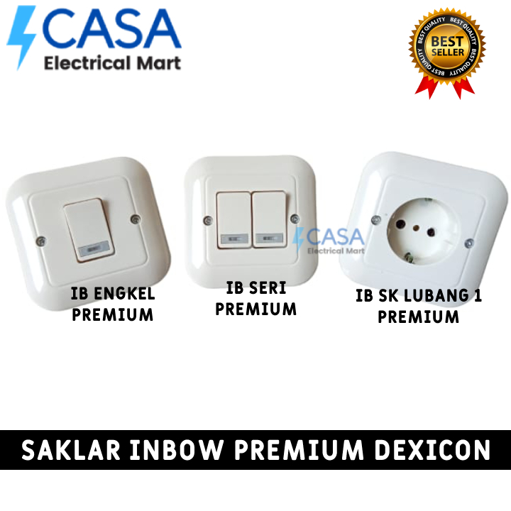 Jual Saklar Lampu IB Inbow Premium Engkel / Seri / Stop Kontak Lubang 1 ...
