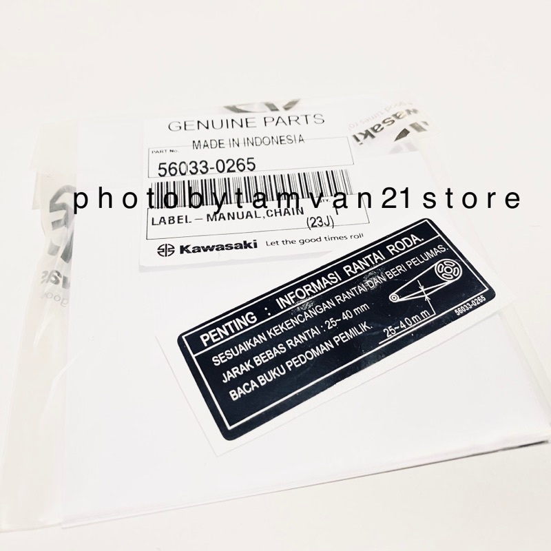 Jual STICKER LABEL MANUAL INFORMASI RANTAI KLX ORIGINAL | Shopee Indonesia