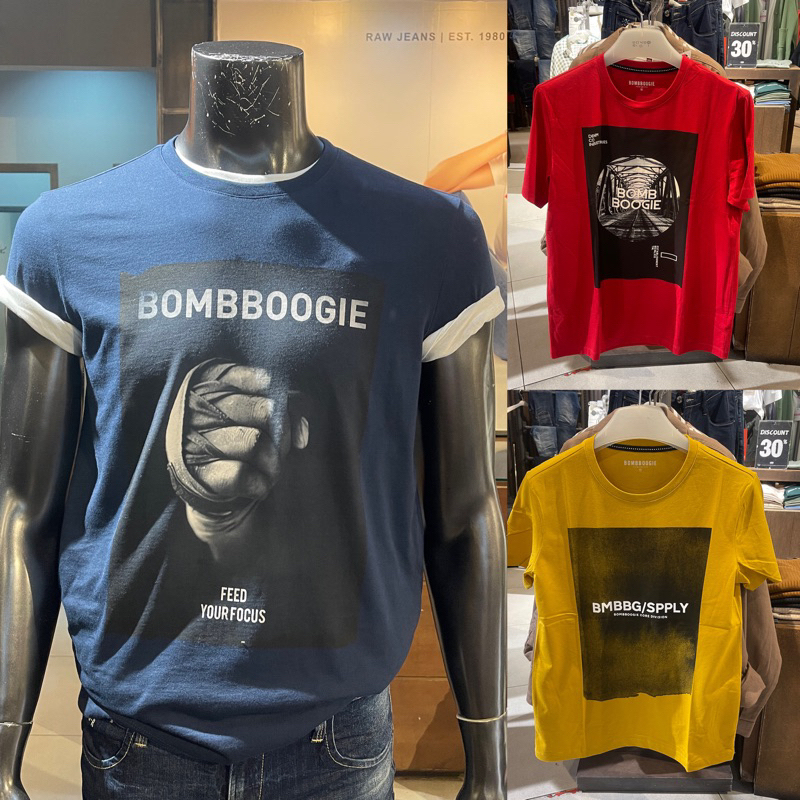 Jual Kaos Pria Bahan Adem Original BOMBBOOGIE (S-XL) | Shopee Indonesia