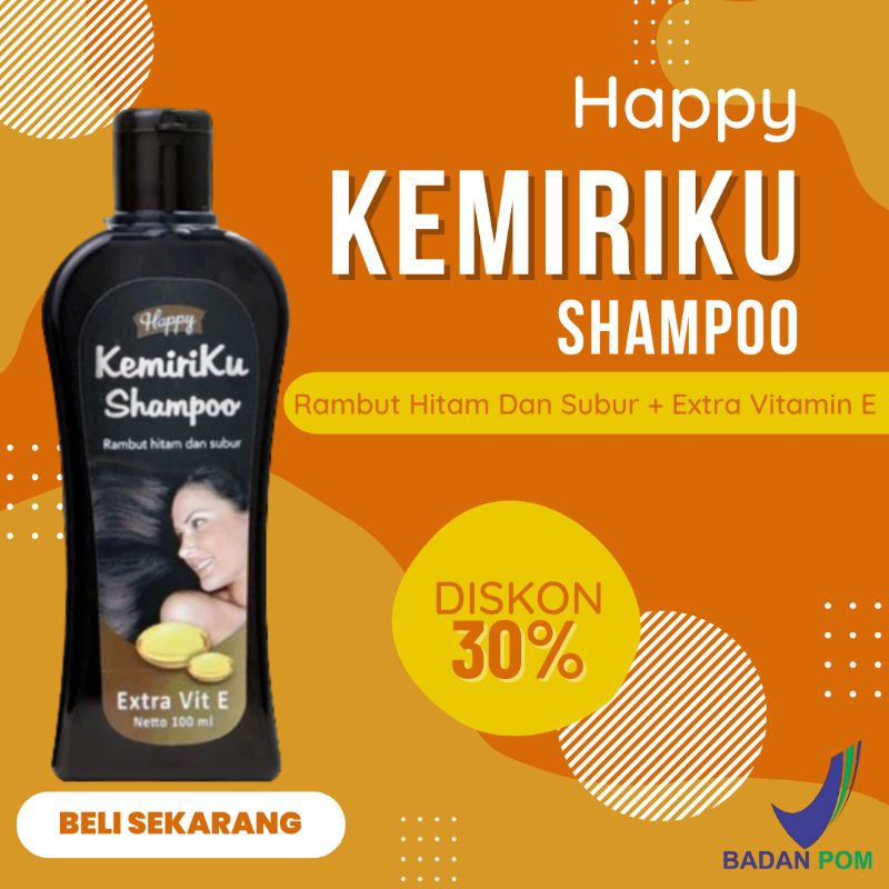 Jual Sampo Rambut Happy Kemiriku Extra Vitamin E - BPOM | Shopee Indonesia