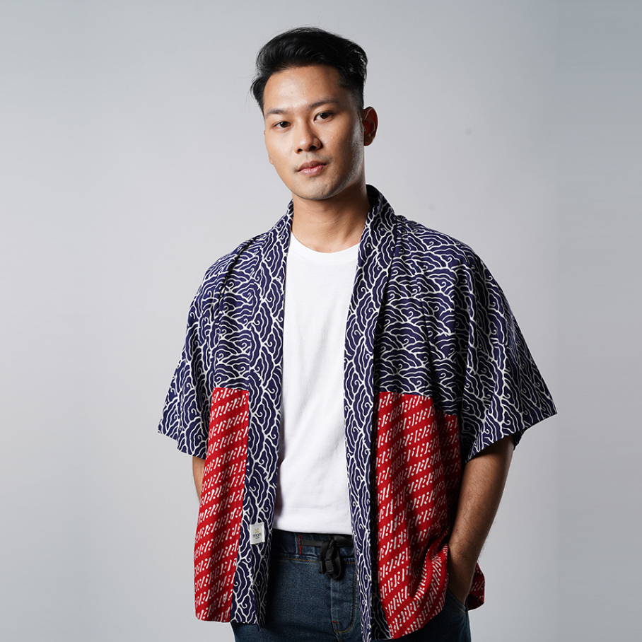 Jual Batik ENOM - Kimono Outer Batik Modern Pria Kaze Series | Shopee ...