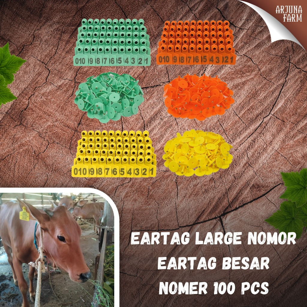 Jual Ear tag Nomor Ukuran Large Ukuran 6X7 cm Untuk Babi Dan Sapi 100 ...
