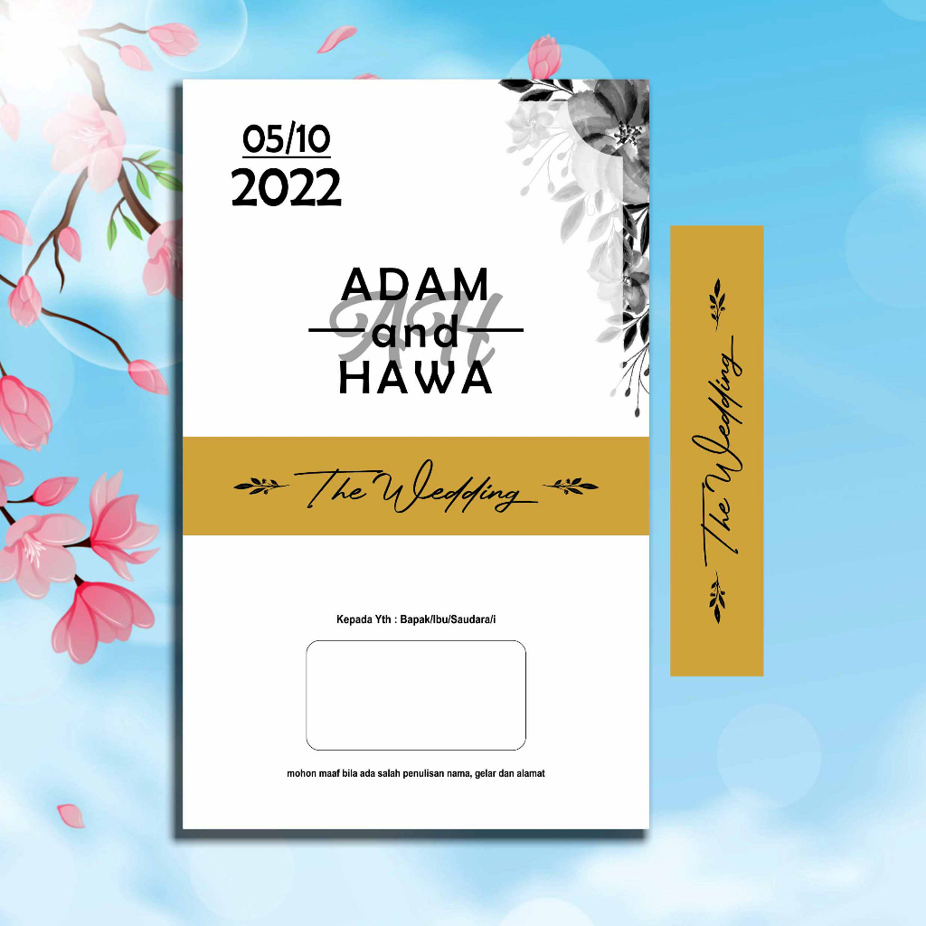 Jual Undangan, Undangan Pernikahan, Khitanan Model Pake Sabuk, Elegan