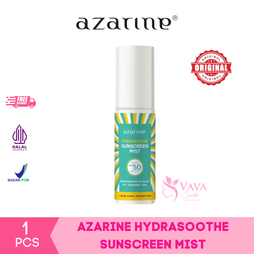 Jual Azarine Hydrasoothe Sunscreen Mist SPF50 PA++++ 60ml reapply