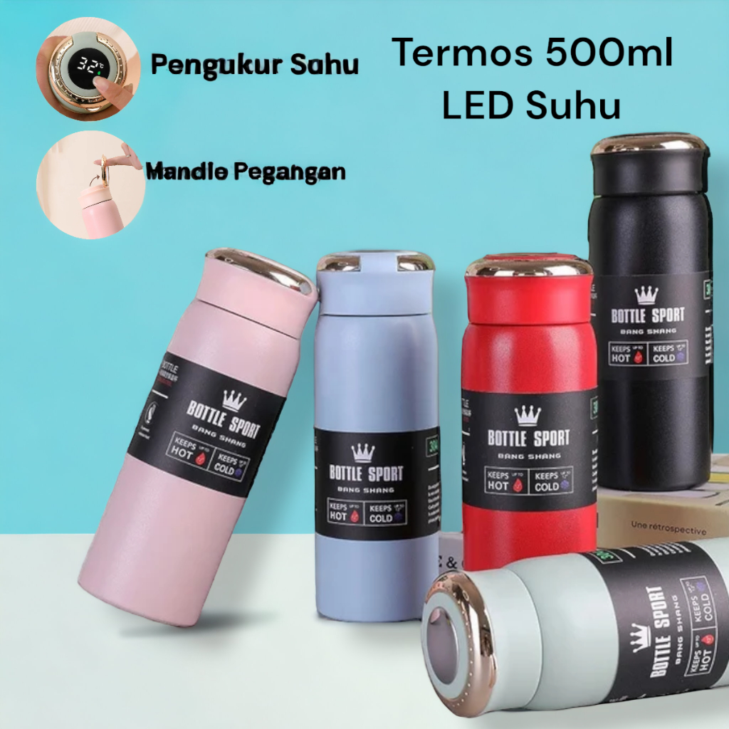 Jual Termos Botol Air Minum Stainless Steel Tahan Panas Dingin 500ml ...